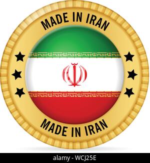 Icon made in Iran on a white background. Stock Vector