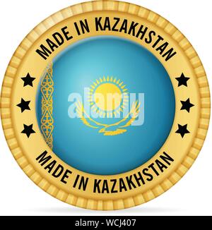 Icon made in Kazakhstan on a white background. Stock Vector