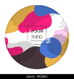 Abstract composition - modern colorful retro style banner Stock Vector