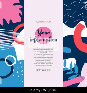 Bright poster template - modern flat design style abstract banner Stock Vector