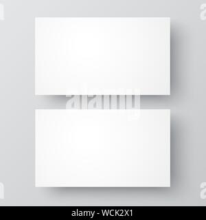 Realistic business cards template with soft shadows Stock Vector
