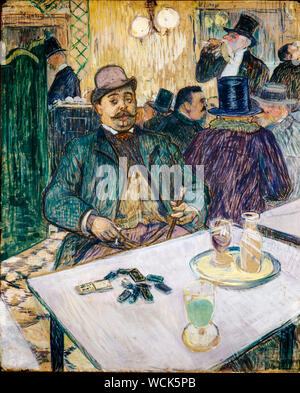 Henri de Toulouse Lautrec, portrait painting, Monsieur Boileau at the Café, 1893 Stock Photo