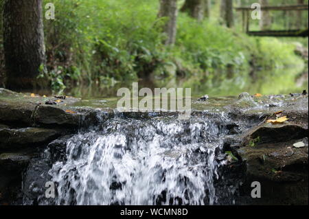 cascading waterfall Stock Photo