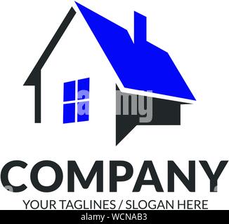 house chat bubble for Consulting, communication and property agency logo design template Stock Vector