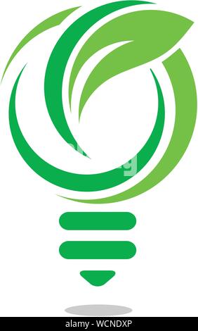 creative green innovative logo vector Stock Vector