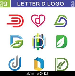 creative letter D logo, Abstract business logo design template, modern Letter D Logo template editable for your business Stock Vector