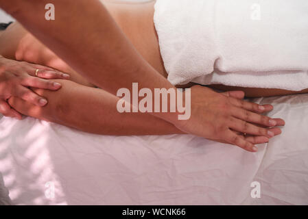 body massage for body, muscle and mind relaxation Stock Photo