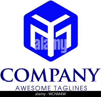 Initial letter M and Y hexagon logo vector Stock Vector