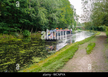 The leeds liverpool canal at Aspull near to Wigan in Greater Manchester