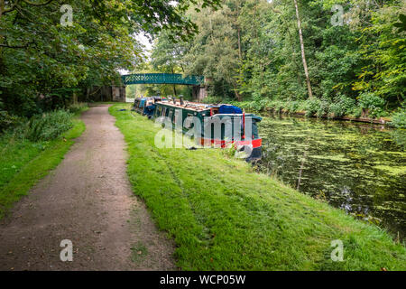 The leeds liverpool canal at Aspull near to Wigan in Greater Manchester