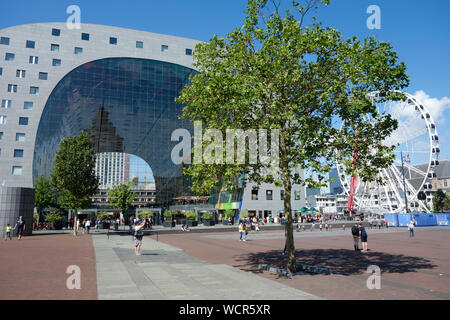 Market Hall Markthal Rotterdam, the Netherlands. Stock Photo