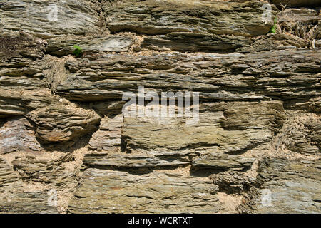 old slate wall close up as picture background Stock Photo