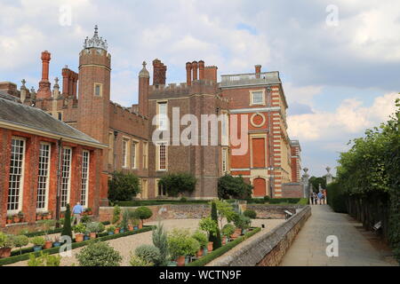 Lower Orangery Terrace, South Front, Hampton Court Palace, East Molesey, Surrey, England, Great Britain, United Kingdom, UK, Europe Stock Photo