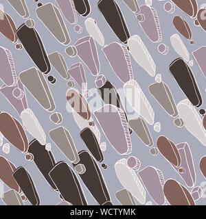 Seamless pattern with hand drawn exclamation marks. Cartoon exclamation marks in grunge texture style. Vector illustration. Stock Vector