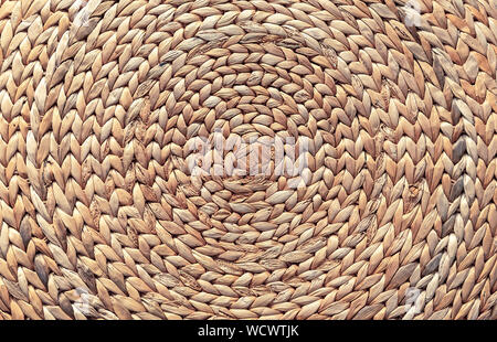 Wicker basket of reed rod. Background from wicker basket. Stock Photo