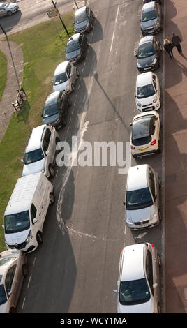 parking congestion, Eastbourne, East Sussex, England Stock Photo