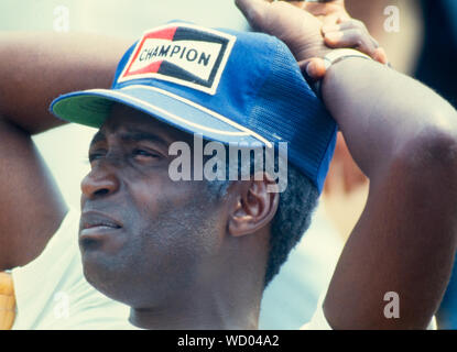 Actor Cleavon Little on the set of 'Greased Lightning' movie. Stock Photo