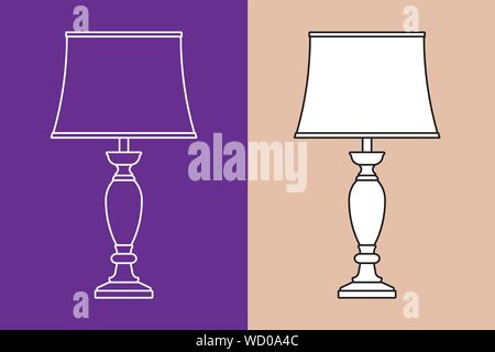 Table lamp. Home decor. Vector illustration Stock Vector