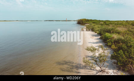 New Smyrna Dunes park open to people and pets. Indian River side Stock Photo