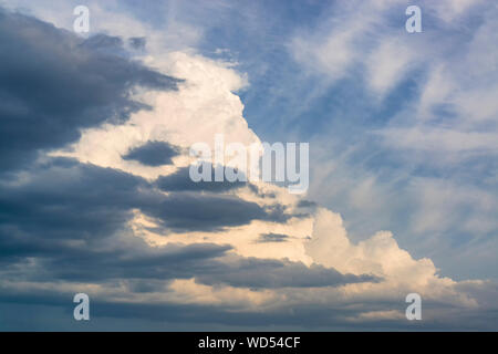 Beautiful stormy cloud in the blue sky Stock Photo