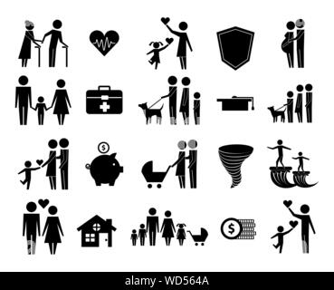 bundle of insurance company icons Stock Vector Image & Art - Alamy