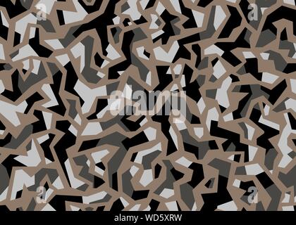 Modern Camouflage seamless pattern. Vector background illustration. For print, textile, web, home decor, fashion, surface, graphic design Stock Vector