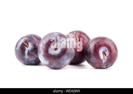 Plums on white background isolated close up Stock Photo