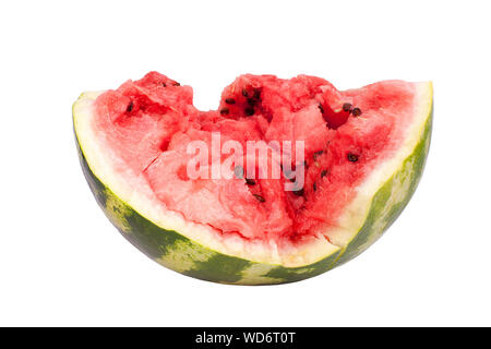 Half watermelon on white background isolated close up Stock Photo