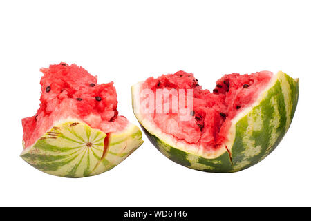 Pieces of watermelon on white background isolated close up Stock Photo