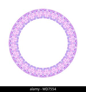 Geometrical abstract mosaic round wreath - polygonal vector design element Stock Vector
