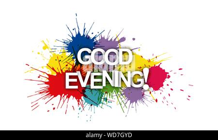 「good evening」 good-evening!-colorful-banner-