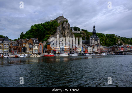 Dinant on the River Meuse, Belgium Stock Photo