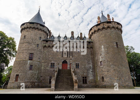 Combourg, France - July 27, 2018: The medieval castle of Combourg French Brittany Stock Photo