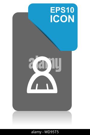 Person black and blue vector pointer icon on white background in eps 10 Stock Vector