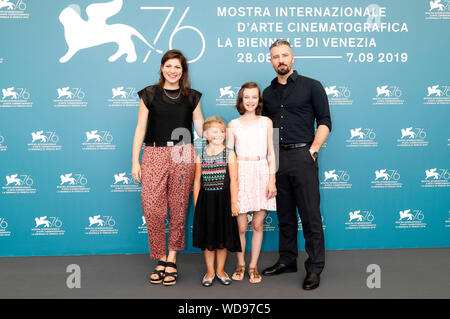 Venice, Italy. 28th Aug, 2019. Katrin Gebbe, Katerina Lipovska, Adelia Ocleppo and Murathan Muslu at the photo call for 'Pelican Blood (Pelican Blood)' at the 76st Venice Film Festival at Sala Casino on August 28, 2019 in Venice, Italy. (Photo by: John Rasimus) | usage worldwide Credit: dpa/Alamy Live News Stock Photo