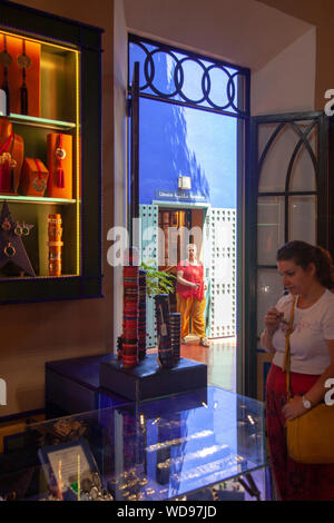 Majorelle Gardens Boutique in Marrakesh, Morocco Stock Photo