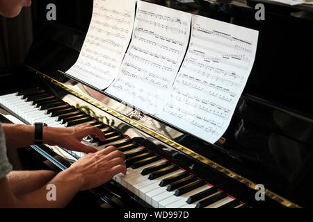 Piano and Classical music score Stock Photo