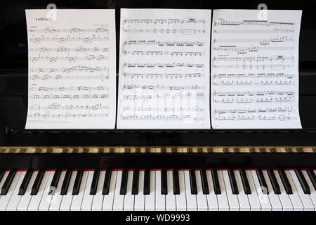 Piano and Classical music score Stock Photo