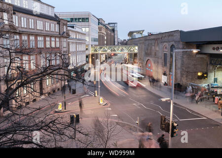 London Brisge station entrance on Tooley Street at night, London,England Stock Photo