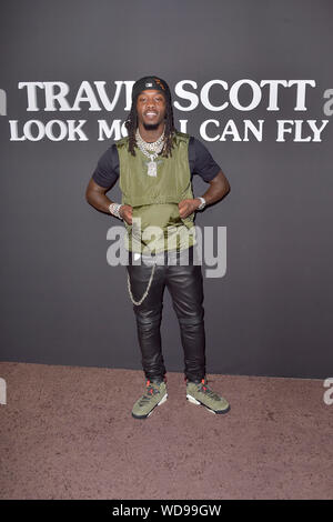 Santa Monica, USA. 27th Aug, 2019. Offset at the premiere of the Netflix documentary 'Travis Scott: Look Mom I Can Fly' at Barker Hangar. Santa Monica, 27.08.2019 | usage worldwide Credit: dpa/Alamy Live News Stock Photo