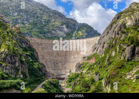 Lake Grimsel, Grimselsee, Guttannen, Bern, Switzerland, Europe Stock Photo