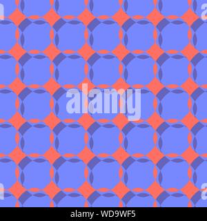 Seamless pattern with abstract shapes depicting a grid casting a shadow. The illustration is made in fashionable colors of 2019. Vector EPS10 Stock Vector