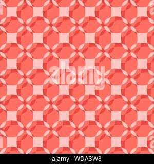 Seamless pattern with abstract shapes depicting a grid casting a shadow. The illustration is made in fashionable colors of 2019. Vector EPS10 Stock Vector