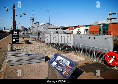 HMS Caroline national museum of the royal navy Belfast Northern Ireland UK Stock Photo