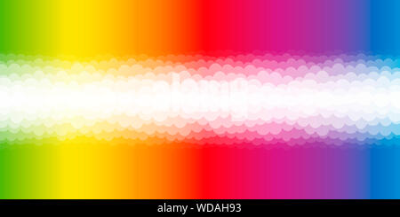 Clouds on rainbow colored spectrum background. Spectral colors, landscape format. Stock Photo