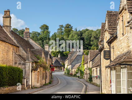 cotswolds village castle combe The Street Castle Combe cotswolds village near Chippenham Wiltshire england uk gb Europe Stock Photo