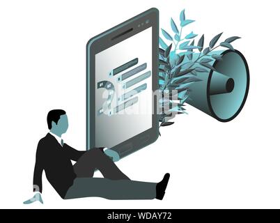Flat isometric character vector illustration. Flat style illustration. Isometric character vector. Stock Vector