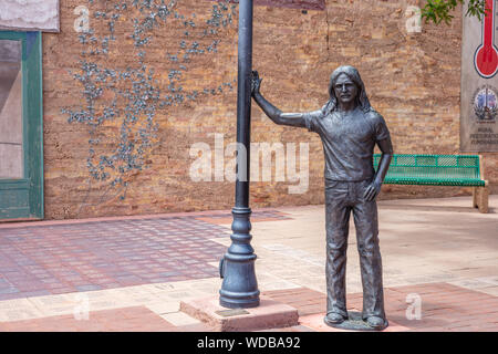 Winslow Arizona, US. May 23, 2019. Standing on the corner statue, historic route 66, road trip Stock Photo