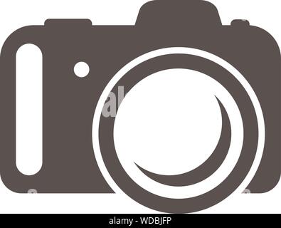 Camera icon flat. Simple pictogram - Glitch effect. Vector illustration ...