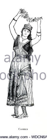 Carmen, vintage illustration from 1900 Stock Photo